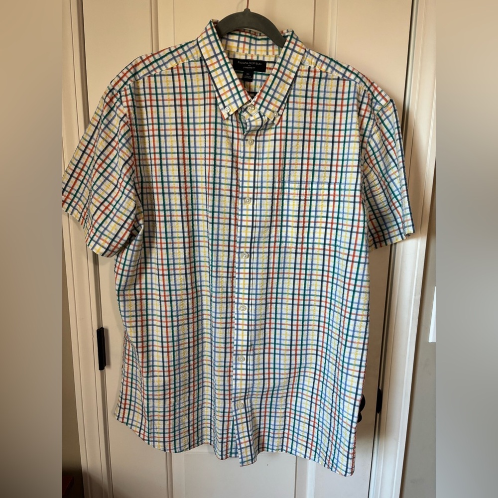Men's Banana Republic Multicolor Plaid Shirt